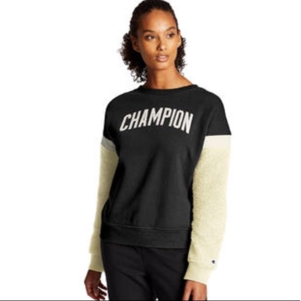 Champion Heritage Sherpa Crew Block Logo Size XL